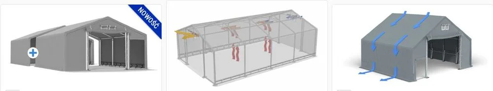 Hala Namiot Magazynowy Hala dla rolnictwa Hala namiotowa Przemysłowa Magazyn 8x20x3m WINTER PLUS – zdjęcie 6