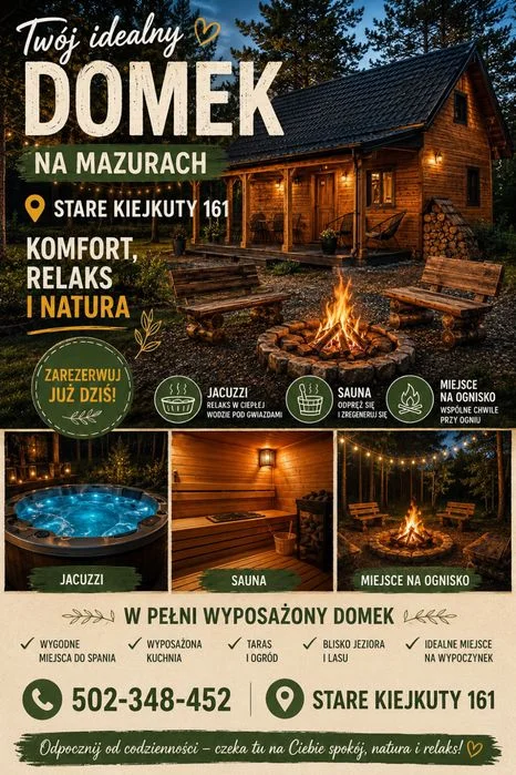 Domek z jacuzzi i sauna (wszystko w cenie ) – zdjęcie 4