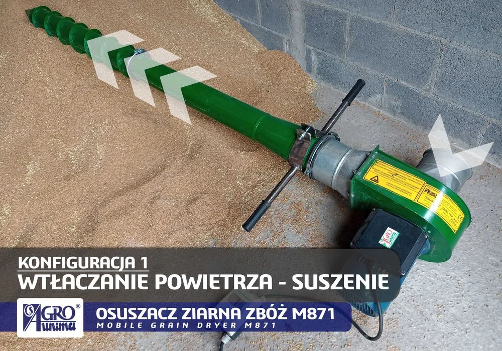 Przenośny punktowy OSUSZACZ ZIARNA ZBÓŻ M871 400V 1,5kW – zdjęcie 6