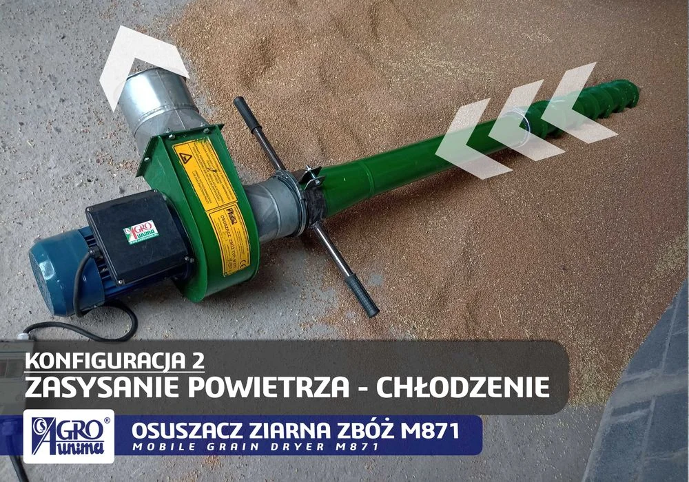 Przenośny punktowy OSUSZACZ ZIARNA ZBÓŻ M871 400V 1,5kW – zdjęcie 7