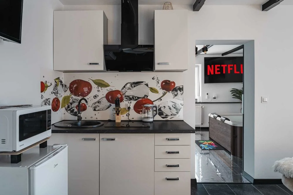 Apartament Domek nastrojowy LOVE SPA JAUCUZZI w pokoju na wyłączność bez limitów na życzenie śniadanie do pokoju jacuzzi zewnętrzne grill rowery ebike – zdjęcie 8