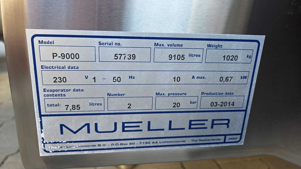 zrób zakupy na rymek.com.pl chłodnia schładzalnik tank do mleka 9000 litrów IDEALNY MUELLER 2014 rok rymek.com.pl – zdjęcie 3