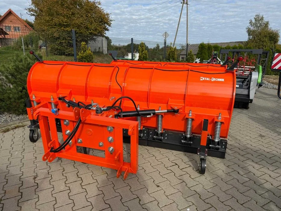 Pług do śniegu Pług śnieżny Metal-Technik komunalny 2,6 m 3,0 m kółka – zdjęcie 2
