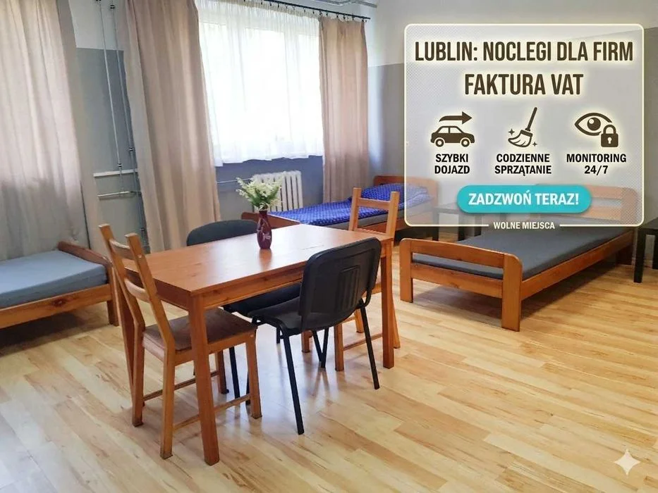 Tanie noclegi pracownicze, kwatery, pokoje Kośminek/Bornowice