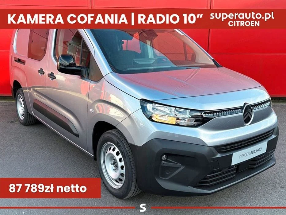 Citroën Berlingo Van XL L2H1 Zabudowa Brygadowa 1.5 100KM Ogrzewanie Foteli Przednich i Kierownicy ! Kamera Cofania !
