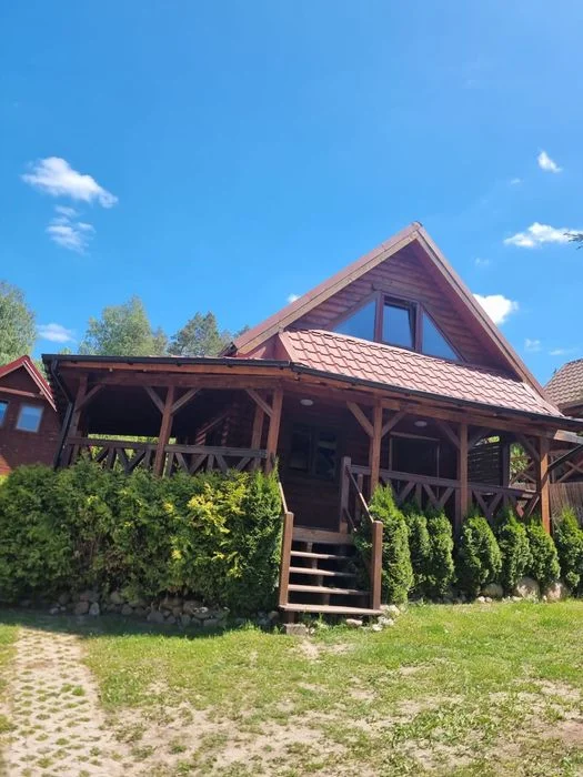 Domek nad jeziorem na Mazurach 10M od jeziora caloroczny kominek – zdjęcie 11