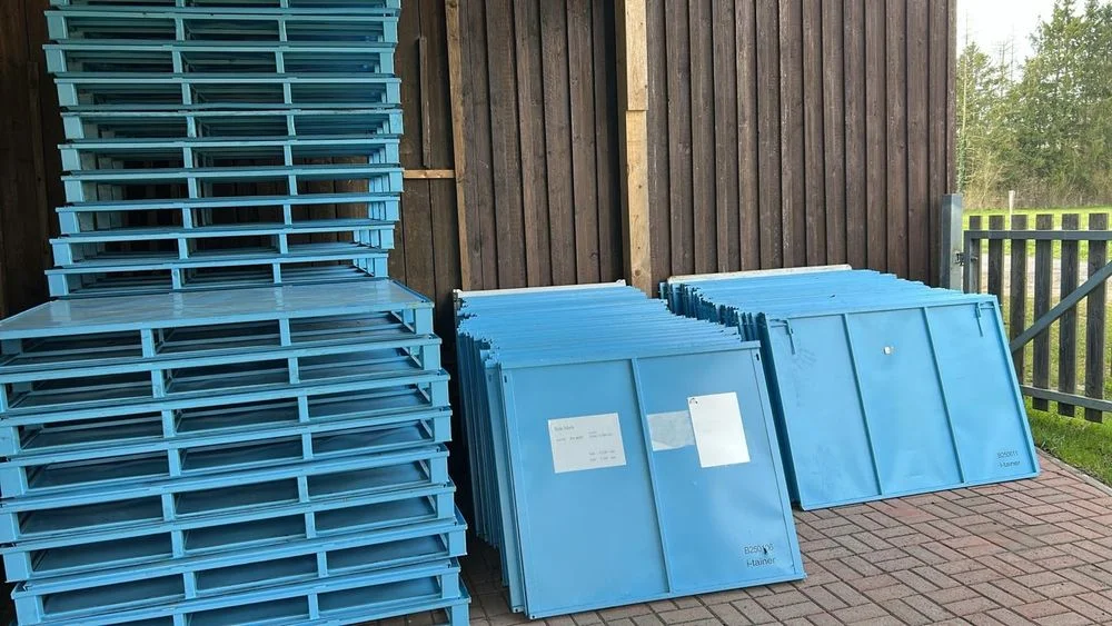Skrzyniopaleta Skrzynia Pojemnik Koszt odpady drewno węgiel Zboże – zdjęcie 5