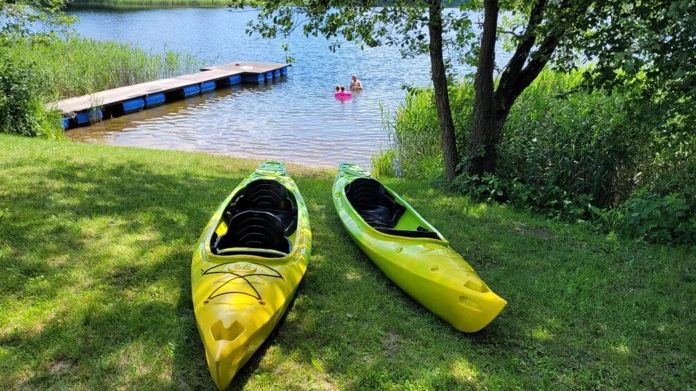 Domek na Mazurach z własną linią Mazury Domki nad jeziorem Noclegi Ełk