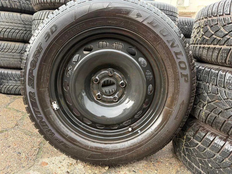Oryginał koła 215/60R16 VW Skoda Audi Seat Dunlop XL zima 7,8mm KS7 – zdjęcie 2