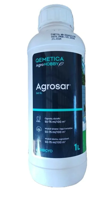 Agrosar 360SL 1Litr na chwasty, niszczy chwasty na podwórku, na kostce i wokół domu – zdjęcie 3
