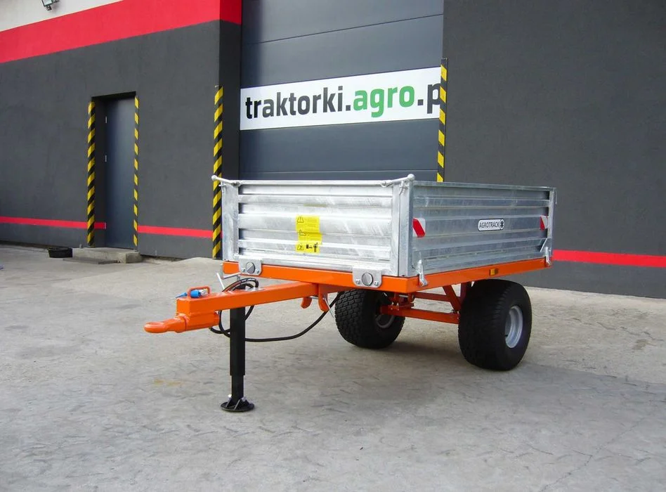 Okazja ! Przyczepa 1Tona z wywrotem na tył AGROTRACK traktorkiagropl