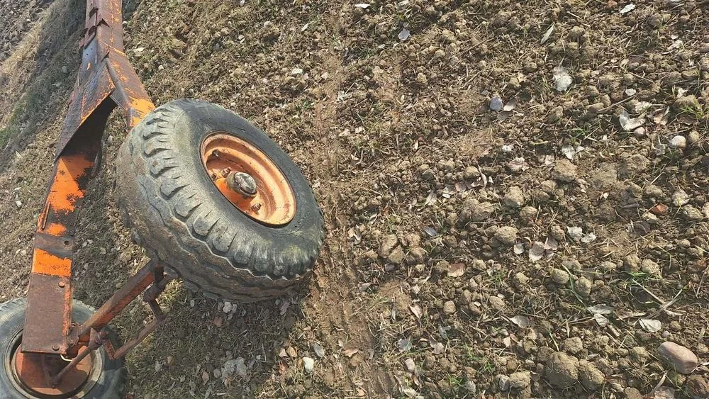 Oś z kolami rama do przyczepy leśnej wywrotki bron wózek do hederu – zdjęcie 4