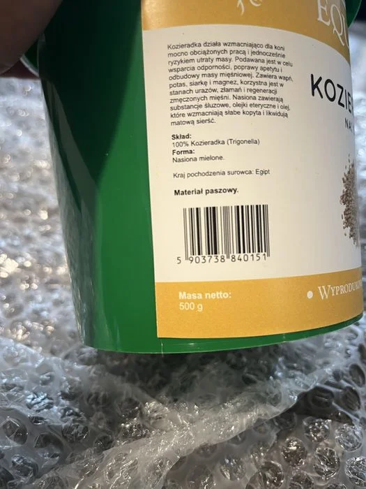 Ziola dla koni, Kozieradka nasiona 500g – zdjęcie 3