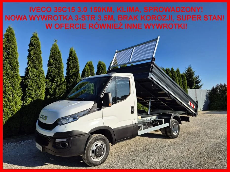 Iveco 35c15 50C15 3.0 150KM/ Wywrotka 3-stronna / Nowy Kiper 3.5m/ Wywrot/ Klima/ Sprowadzony/ bez korozji! Super Stan! – zdjęcie 2