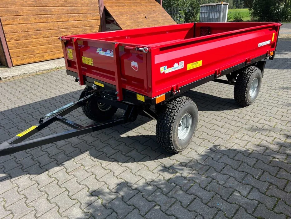 Przyczepa wywrotka przyczepa dwuosiowa przyczepa jednoosiowa PRODUCENT Tandem 1.3T- 2.0T- 2.5T wywrotka + oświetlenie