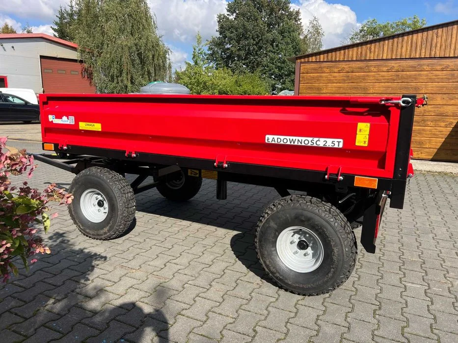 Przyczepa wywrotka przyczepa dwuosiowa przyczepa jednoosiowa PRODUCENT Tandem 1.3T- 2.0T- 2.5T wywrotka + oświetlenie – zdjęcie 4