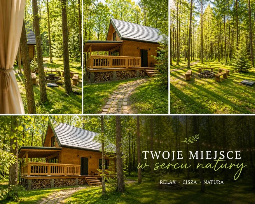W Sam Las - caloroczny domek z goracą balią