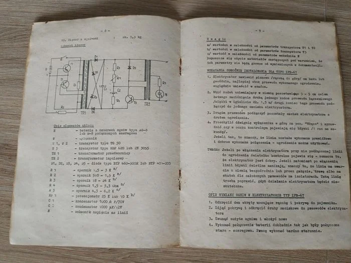 Instrukcja PRL Elektryzator IPB/67 pastuch ogrodzenie pastwisk Polecam – zdjęcie 3