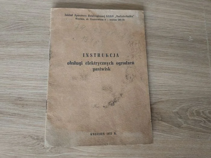 Instrukcja PRL Elektryzator IPB/67 pastuch ogrodzenie pastwisk Polecam