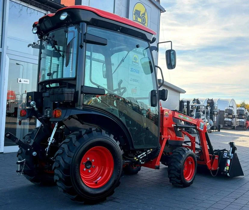 FABRYCZNIE NOWE KIOTI CX-2510CH z ładowaczem czołowym 3-sekcyjnym, Zestaw, KLIMATYZACJA, Łyżka otwierana krokodyl, GWARANCJA 7-LAT, HOMOLOGACJA – zdjęcie 4