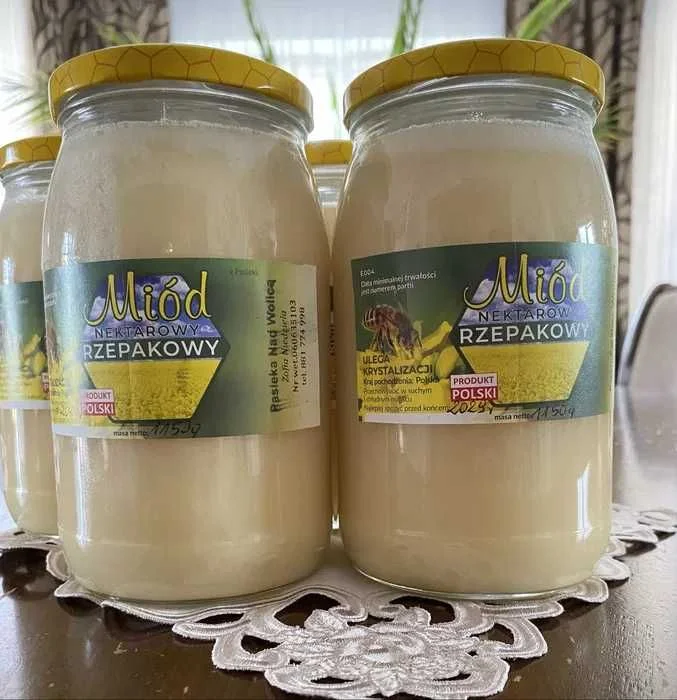 Miód rzepakowy 5 słoików – zdjęcie 2
