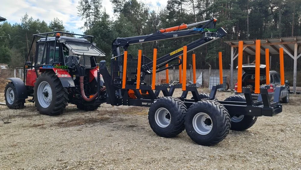Nowa Przyczepa Leśna BMF 10T2 PRO 720 7.2m Zrywka Leasing on-line 24h – zdjęcie 4