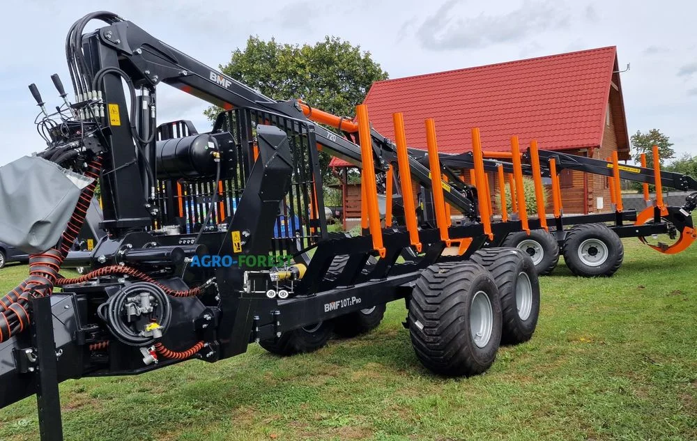 Nowa Przyczepa Leśna BMF 10T2 PRO 720 7.2m Zrywka Leasing on-line 24h
