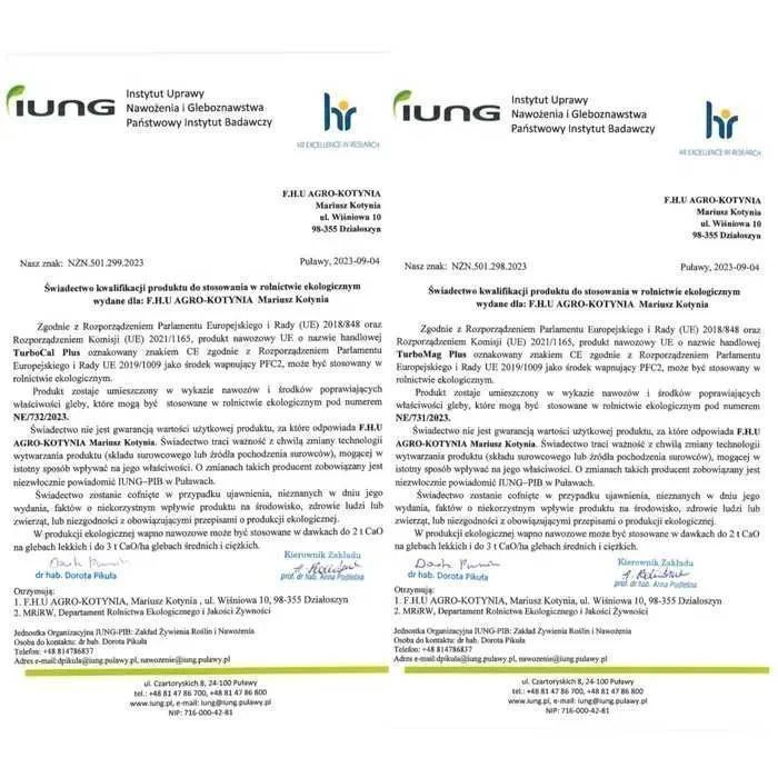 Wapno Granulowane TurboCal plus, Magnezowe TurboMag i Czarna Kreda Siarczan Wapnia. – zdjęcie 7