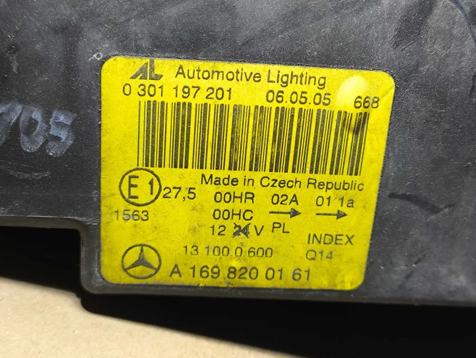 Lampa przednia lewa Mercedes A W169 A1698200161 Siedlce – zdjęcie 6