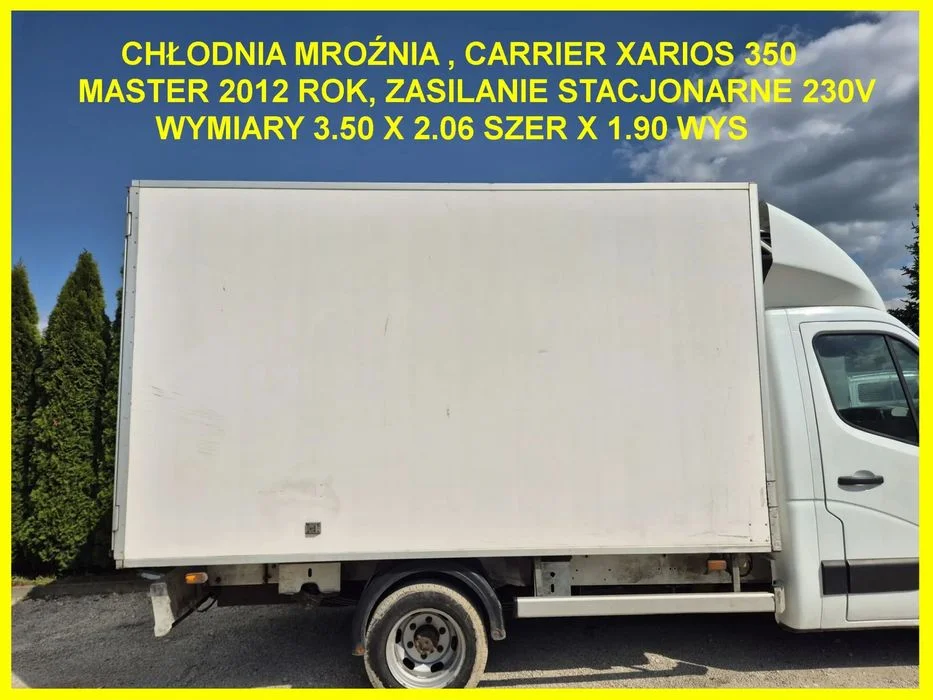 Chłodnia Mroźnia 3.5m Master 2012, Carrier xarios 350, zasilanie stacjonarne 230v
