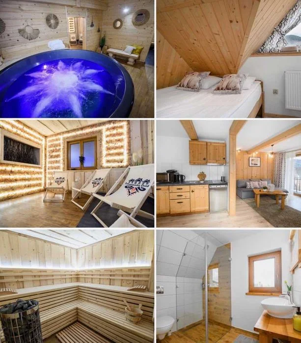 House & SPA Zakopane - Apartament 12 osobowy z prywatnym jacuzzi + strefa spa , sauna , jacuzzi , grota solna