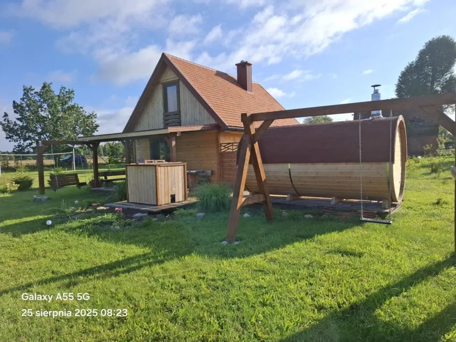 Domek na wakacje, weekend Mazury sauna staw las Olsztyn Szczytno