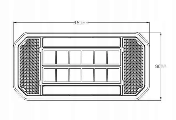 lampa tylna led prawa 12/24v 24 led stop kierunkowskaz 165x80 mm – zdjęcie 10