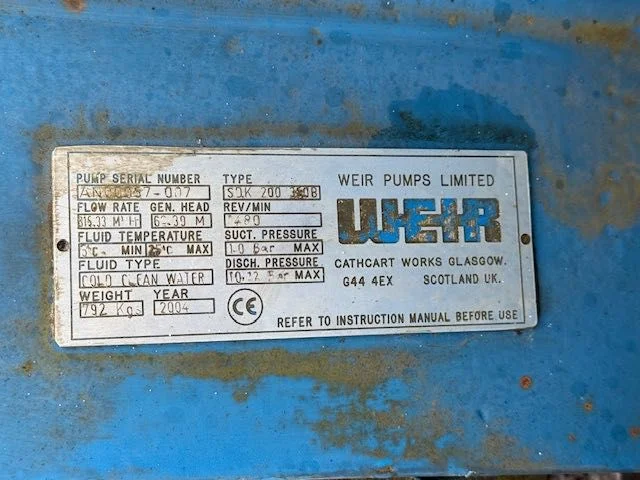 duża pompa do przepompowni 815m3/h firmy WEIR – zdjęcie 5