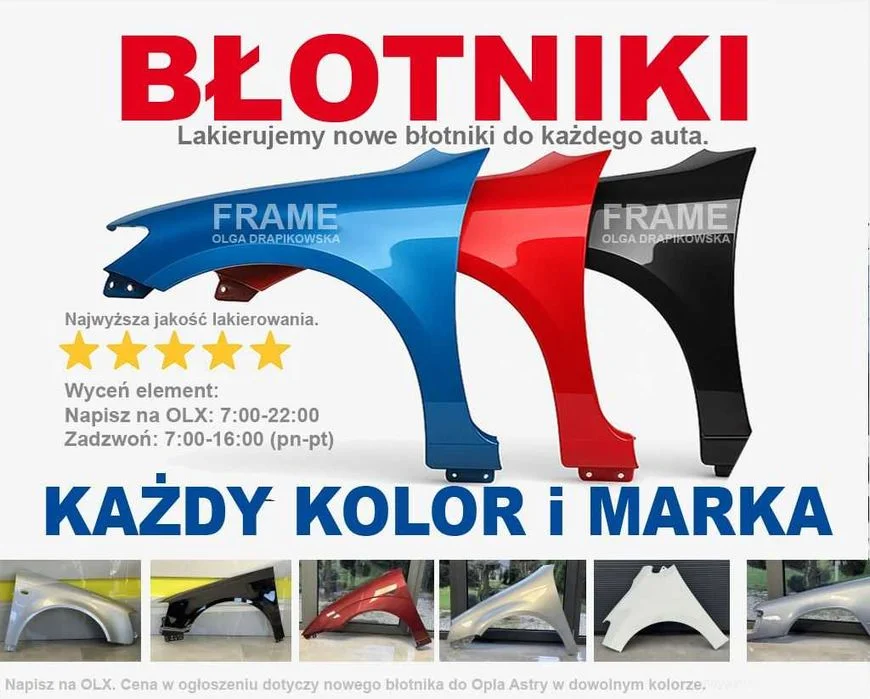 Nowy BŁOTNIK - Każdy KOLOR - Lewy / Prawy - Seat Arona Altea Ateca Ibiza III IV 6K 6L 6J Leon Mii Toledo Chevrolet Aveo T200 T250 T300 Cruze J300