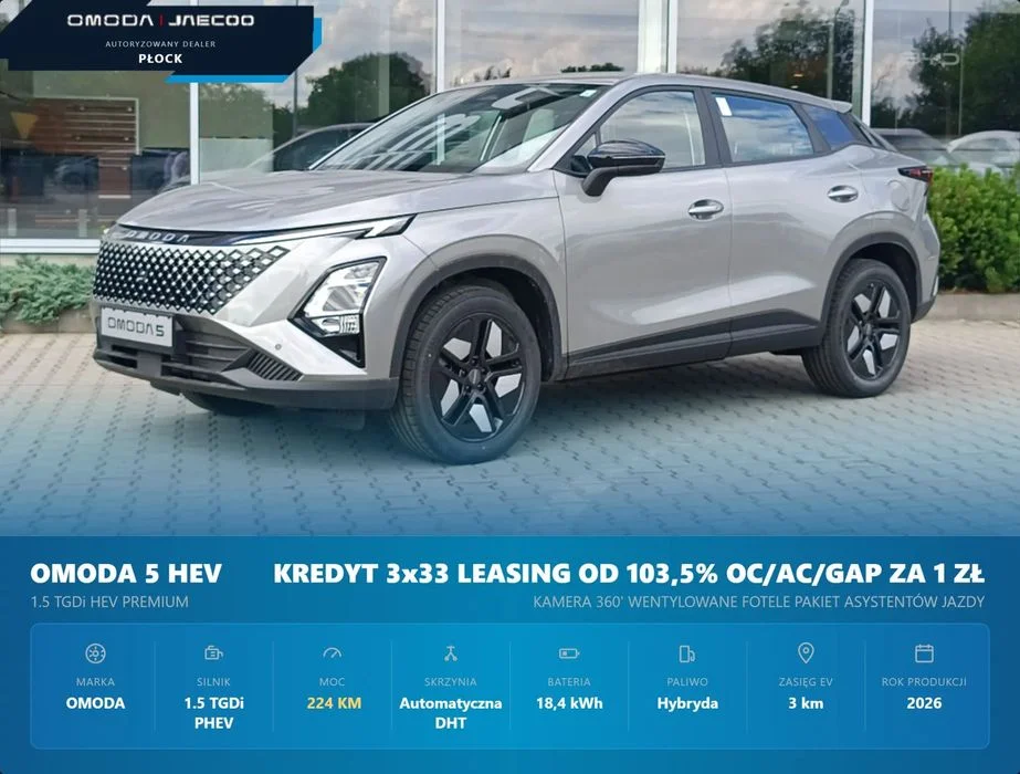 Omoda 5 System Hybrydowy Zasięg do 1000 KM