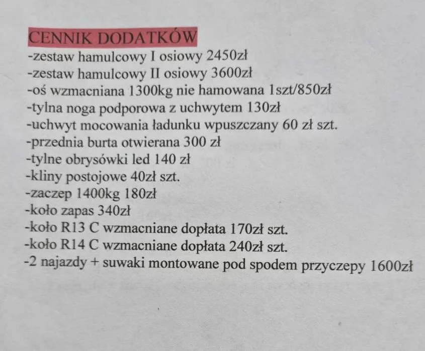 Przyczepka samochodowa SIDECAR 400x176 750 kg Producent – zdjęcie 8