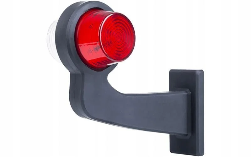 lampa obrysowa led na wysięgniku biało czerwona