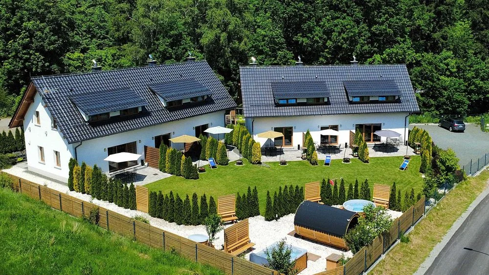 Stylowe Domki z widokiem na Śnieżkę Karpacz Kominek Sauna Balia Jacuzi