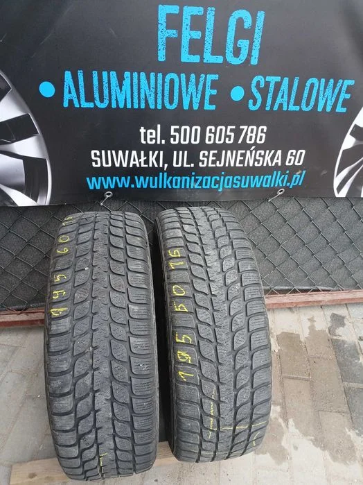 2x używane opony zimowe 195/60 R16 Bridgestone Gwarancja Montaż wybór