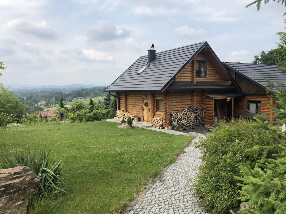Dom z bali wynajem 6 osób,z widokiem na Beskid, jacuzii i sauna(opcja)
