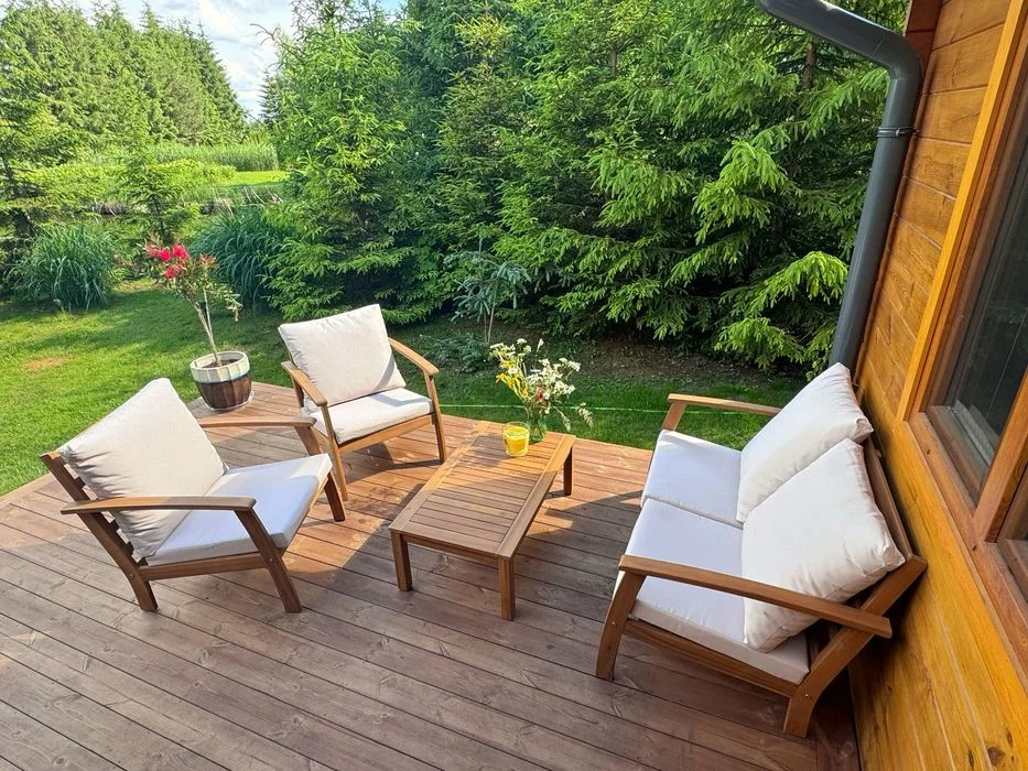Nadbużański Zakątek Domek drewniany nad Bugiem – 7 osób – 2 stawy – Taras – Basen – JACUZZI Cisza i Natura – Wola Uhruska Nocleg Chełm – Okuninka – zdjęcie 12
