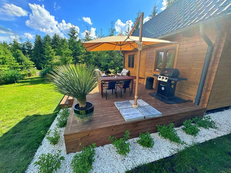 Nadbużański Zakątek Domek drewniany nad Bugiem – 7 osób – 2 stawy – Taras – Basen – JACUZZI Cisza i Natura – Wola Uhruska Nocleg Chełm – Okuninka – zdjęcie 11