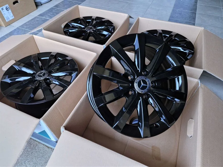 Alufelgi 16 5x112 Czarne Mercedes A B C CLA V Vito Viano i inne ! 433# – zdjęcie 2