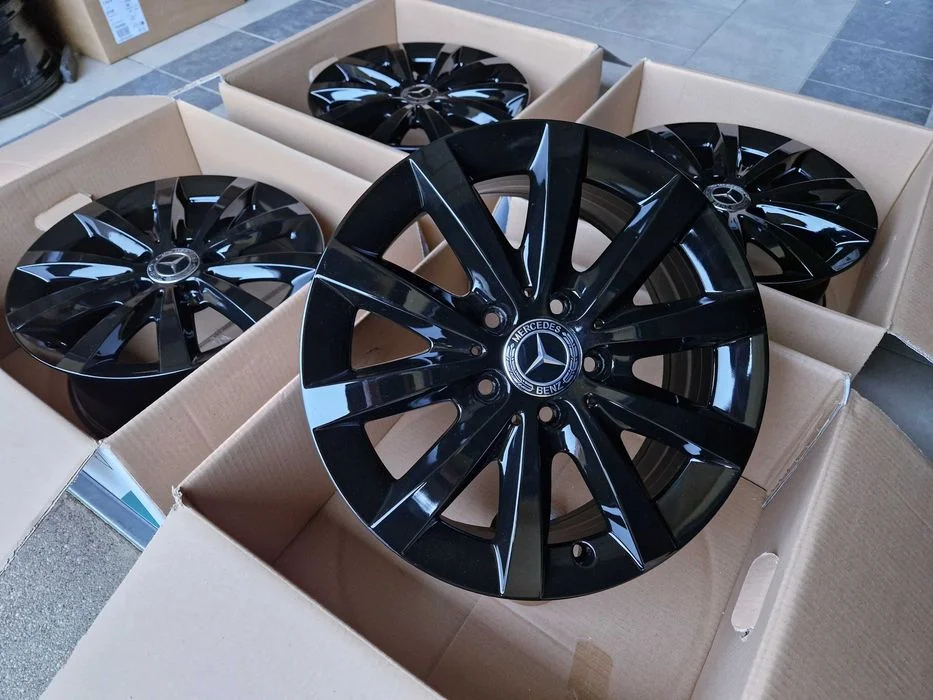 Alufelgi 16 5x112 Czarne Mercedes A B C CLA V Vito Viano i inne ! 433# – zdjęcie 3