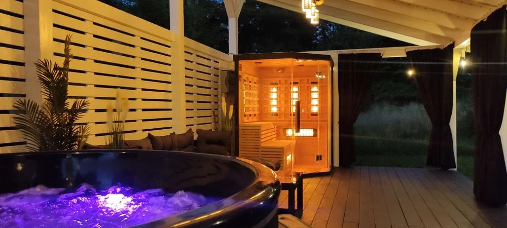 Domek pod Karpaczem balia z jacuzzi i sauna , basen – zdjęcie 10