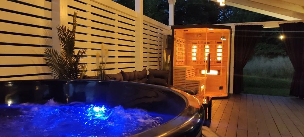 Domek pod Karpaczem balia z jacuzzi i sauna , basen – zdjęcie 11