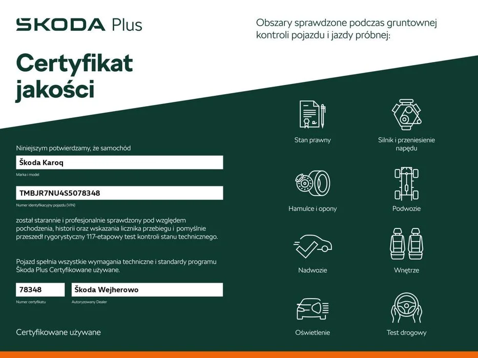 Skoda Karoq 1.5TSI 150KM DSG Sportline Gwarancja do 2028-06-26 FV VAT23 Salon PL – zdjęcie 5