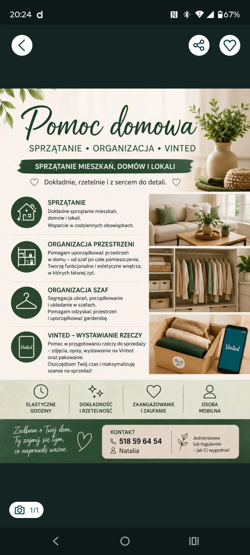Pomoc domowa * Organizacja przestrzeni * Vinted * Sprzątanie mieszkań, domów i lokali