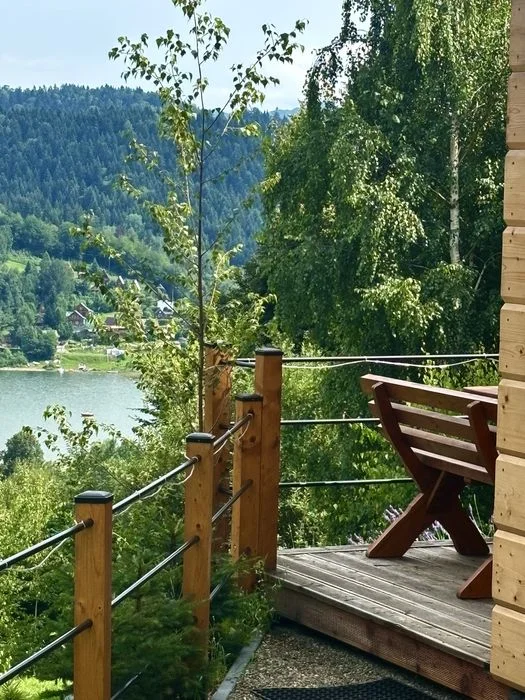 Domki z widokiem na jezioro i góry Bieszczady, Solina, Polańczyk – zdjęcie 4